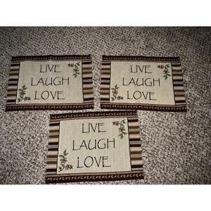 3 Live Laugh Love Placemats